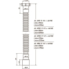 Труба гофрированная 1 1/2" 40/50х650 мм Orio АС-1013