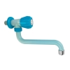 Кран для одной воды РМС PL3-270 пластиковый голубой