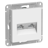 Розетка компьютерная 2-м AtlasDesign RJ45 кат.5E механизм бел. SE ATN000185