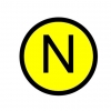 Наклейка "N" d20мм EKF an-2-07