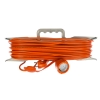 Удлинитель-шнур на рамке UNIVersal УШ-10 оранжевый (1х20 м, ПВС 3х0.75, с крышкой, с/з)