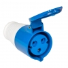 Розетка силовая с крышкой 223 (32А, 2P+E, с з/к) EKF ps-223-32-220