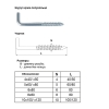 Шуруп-крюк Г-образный (костыль) цинк 6х80 мм (2 шт)