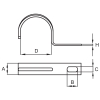 Скоба крепежная однолапковая d25-26мм метал. оцинк. DKC 53344
