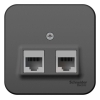 Розетка компьютерная 2-м ОП Blanca RJ45 кат.5E с изолир. пластиной антрацит SE BLNIA045456