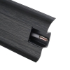 Плинтус с кабель-каналом Идеал Комфорт 55 мм венге черный (55х22х2500 мм)