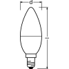 Лампа светодиодная LED Value LVCLB60 7SW/840 7Вт свеча матовая E14 230В 10х1 RU OSRAM 4058075578944