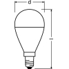 Лампа светодиодная LED Value LVCLP75 10SW/865 10Вт шар матовая E14 230В 10х1 RU OSRAM 4058075579774