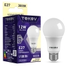 Лампа светодиодная A60 12 Вт E27 груша 3000 K теплый свет TOKOV Electric