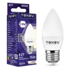 Лампа светодиодная C37 10 Вт E27 свеча 3000 K теплый свет TOKOV Electric