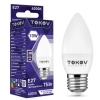 Лампа светодиодная C37 10 Вт E27 свеча 4000 K белый свет TOKOV Electric