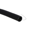 Труба гофрированная ПВХ d32мм с протяжкой черн. (уп.50м) Plast EKF tg-z-32-50-black
