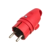 Вилка силовая с ушком кауч. красн. VX11-R-IP44 (16А, с з/к) ЭРА