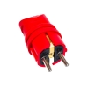 Вилка силовая угловая кауч. красн. V9-RED-IP44 (16А, с з/к) ЭРА