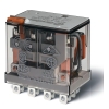 Реле миниатюрное силовое электромеханическое монтаж в розетку или наконечники Faston (4.8х0.5мм) 4CO 12A AgNi 220В DC RTI опции: нет FINDER 563492200000