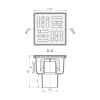 Трап вертикальный d50 реш. нерж.сталь 100х100 мм, макс. нагрузка 300 кг АНИ Пласт TA5202