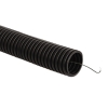 Труба гофрированная ПНД 16 мм с зондом 100 м черная IEK CTG20-16-K02-100-1