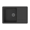 Мойка врезная прямоугольная с крылом MIXLINE Стандарт ML-GMS15 640х505х185 мм (черный)