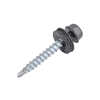 Саморезы кровельные с буром 5.5х19 мм графит RAL 7024 (70 шт)