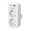 Разветвитель сетевой Фотон AM 16-2E-USB/A1C1-QC, с з/к 16А быстрая зарядка белый