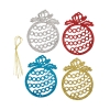 Украшение декор. новогоднее 7.5х9.5 см, цвет микс Волшебная страна «Шары» 007600 (4 шт)