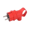 Вилка силовая угловая, с ушком кауч. красн. VX12-R-IP44 (16А, с з/к) ЭРА Б0069324