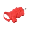 Вилка силовая угловая, с ушком кауч. красн. VX12-R-IP44 (16А, с з/к) ЭРА Б0069324