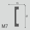 Молдинг Де-Багет XPS POLYMER М7 белый (70х15х2000 мм)