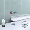 Акриловый бордюр универсальный BNV ГЛ24, глянцевая поверхность, 12х24х1800 мм, белый