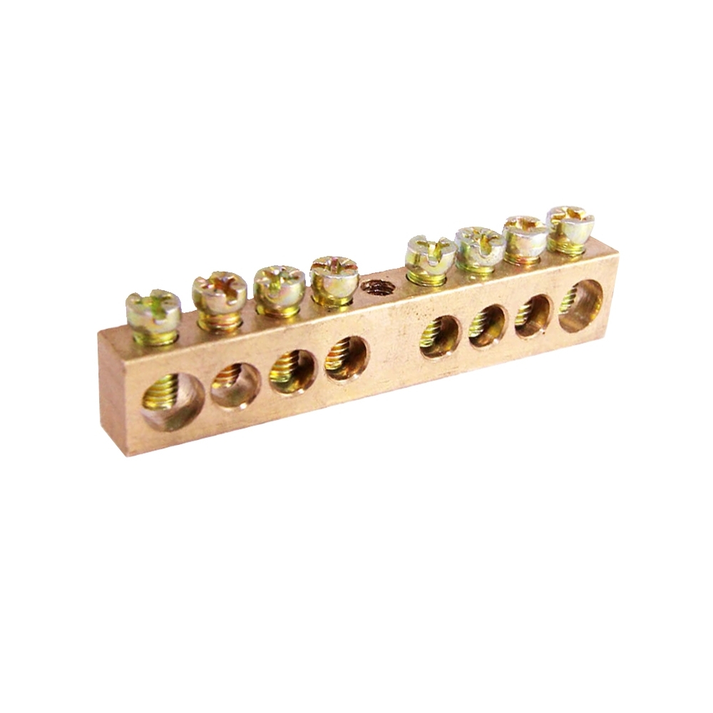 Шина N (нулевая) 6х9 мм 8 групп, крепеж по центру TDM ЕLECTRIC - Купить ...