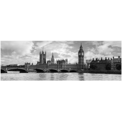 Панель фартук Лондон черно-белый 2070*695*3мм