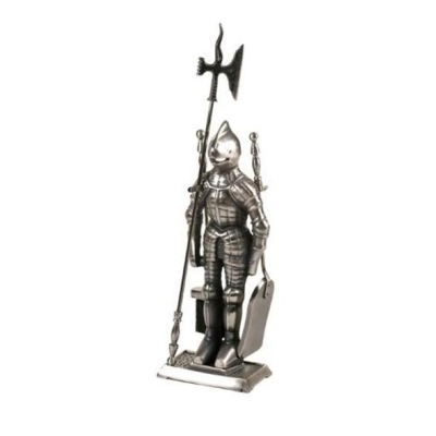 Набор каминный К 3050S (рыцарь,4 предмета,серебро)