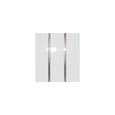 Панель ПВХ 0,2*3,0 Софитто 2 полосы серебро вогнутая,М