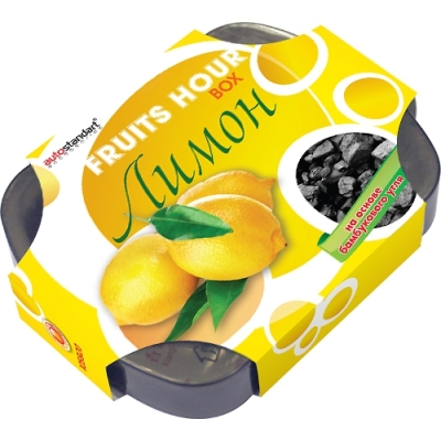 Ароматизатор под сиденье FRUITS HOUR Lemon (угольный) 105920