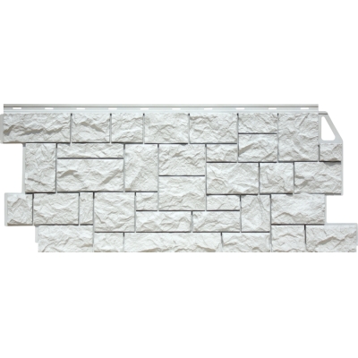 Панель фасадная "Fine Ber" Камень дикий мелованный белый 