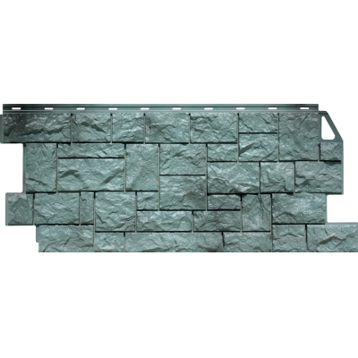 Панель фасадная "Fine Ber" Камень дикий серо-зелёный   