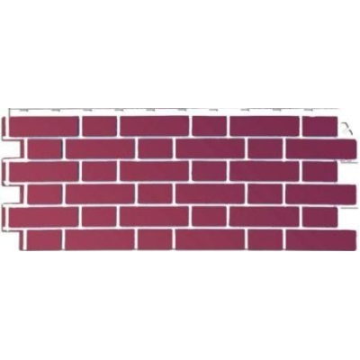 Панель фасадная "Fine Ber" облицовочная Britt Кирпич йорк (тёмно-розовый)  