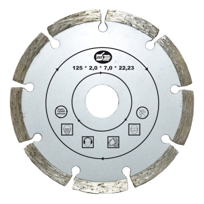 Диск алмазный сегментный 125х22.23 мм 888 по камню