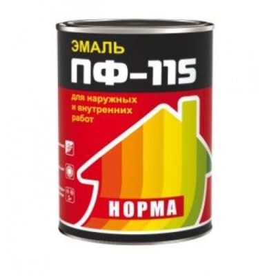 Эмаль Норма ПФ-115 красная 0,9кг