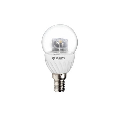 Лампа светодиод. KOSMOS premium LED 4Вт 45мм Е14 шар прозрачная