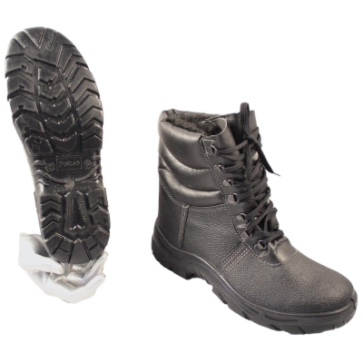 Полусапоги утепленные кожаные с мягкой вставкой на шнурках, подошва полиуретановая размер 44 (В911лу)