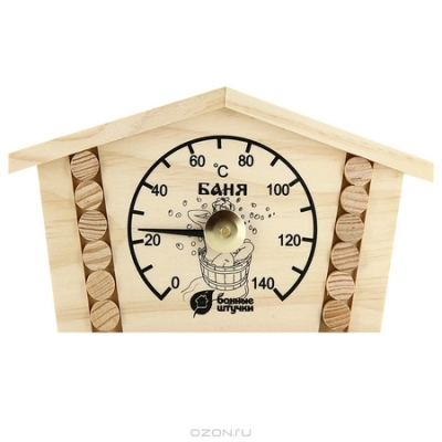 Термометр для сауны Банные штучки-18014 Избушка 23х12,5х2,5см 