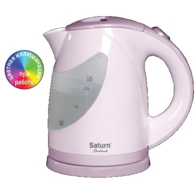 Чайник Saturn ST-EK 0004 Garland 1,8л, диск, сиреневый