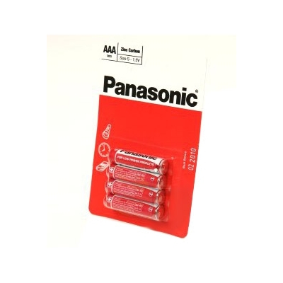 Батарейка солевая PANASONIC R03 (AAA) Zinc Carbon 1.5B блист (4шт)