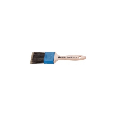 Кисть плоская Премиум для антисептиков и лазурей 35 мм деревянная ручка