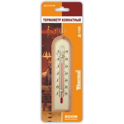 Термометр комнатный в блистере деревянный (д-150)