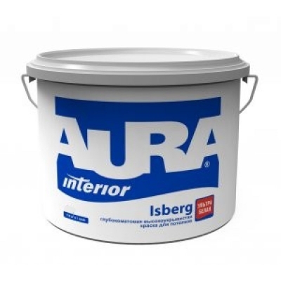 Краска высокоукрывистая для стен и потолков Aura Interior Isberg белая (2.7 л)