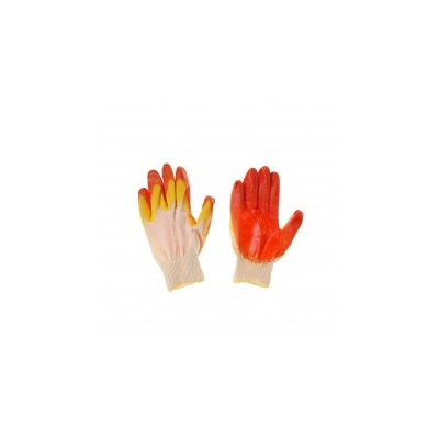Перчатки нейлоновые с нитриловым покрытием (желто-оранжевые)