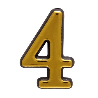 Цифра дверная "Trodos" "4", золото