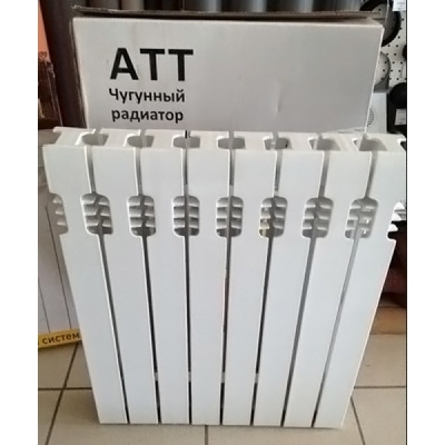 Радиатор чугунный ATT 80-580мм 4 секции с монтажным комплектом